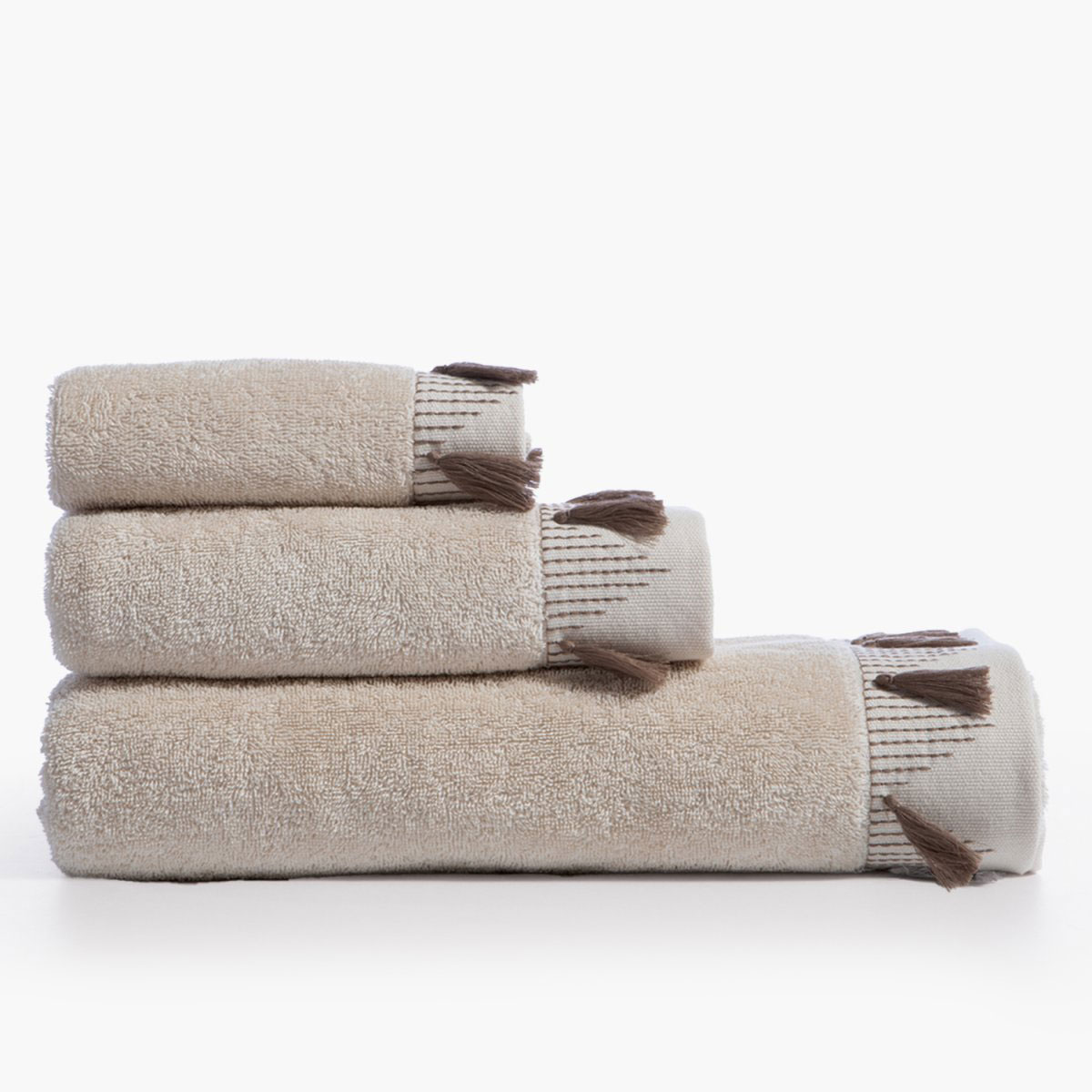 Πετσέτες Μπάνιου (Σετ 3τμχ) Nef-Nef Homeware Serenity Momentum Beige 500gsm