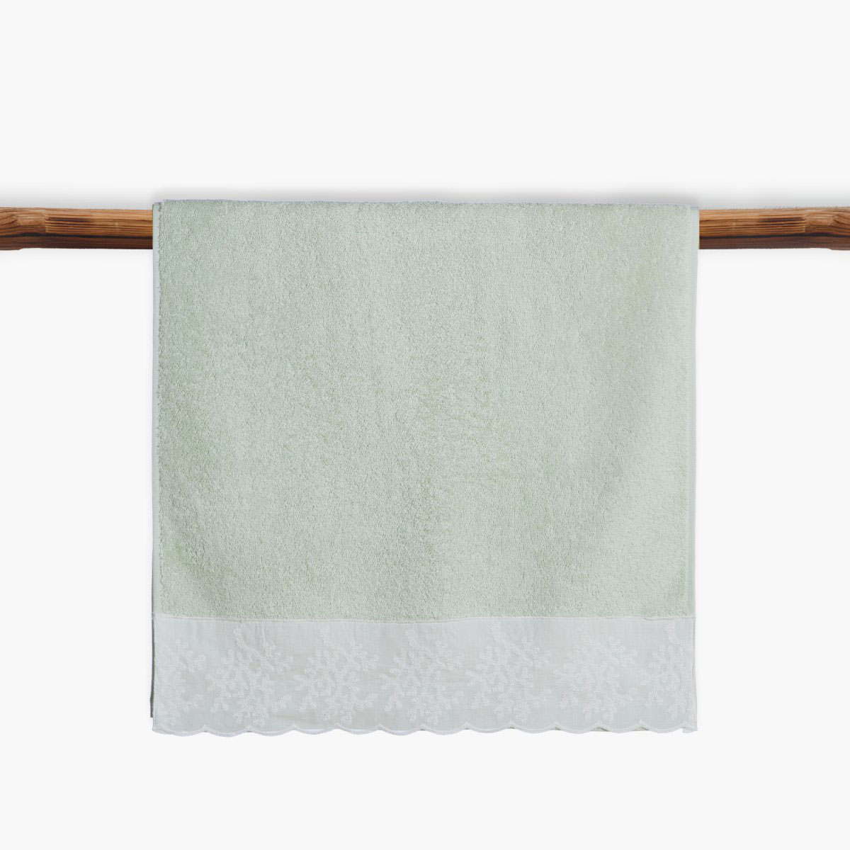 Πετσέτες Μπάνιου (Σετ 3Τμχ) Nef-Nef Homeware Serenity Calma Mint 500Gsm Λευκά Είδη Σετ Spitishop