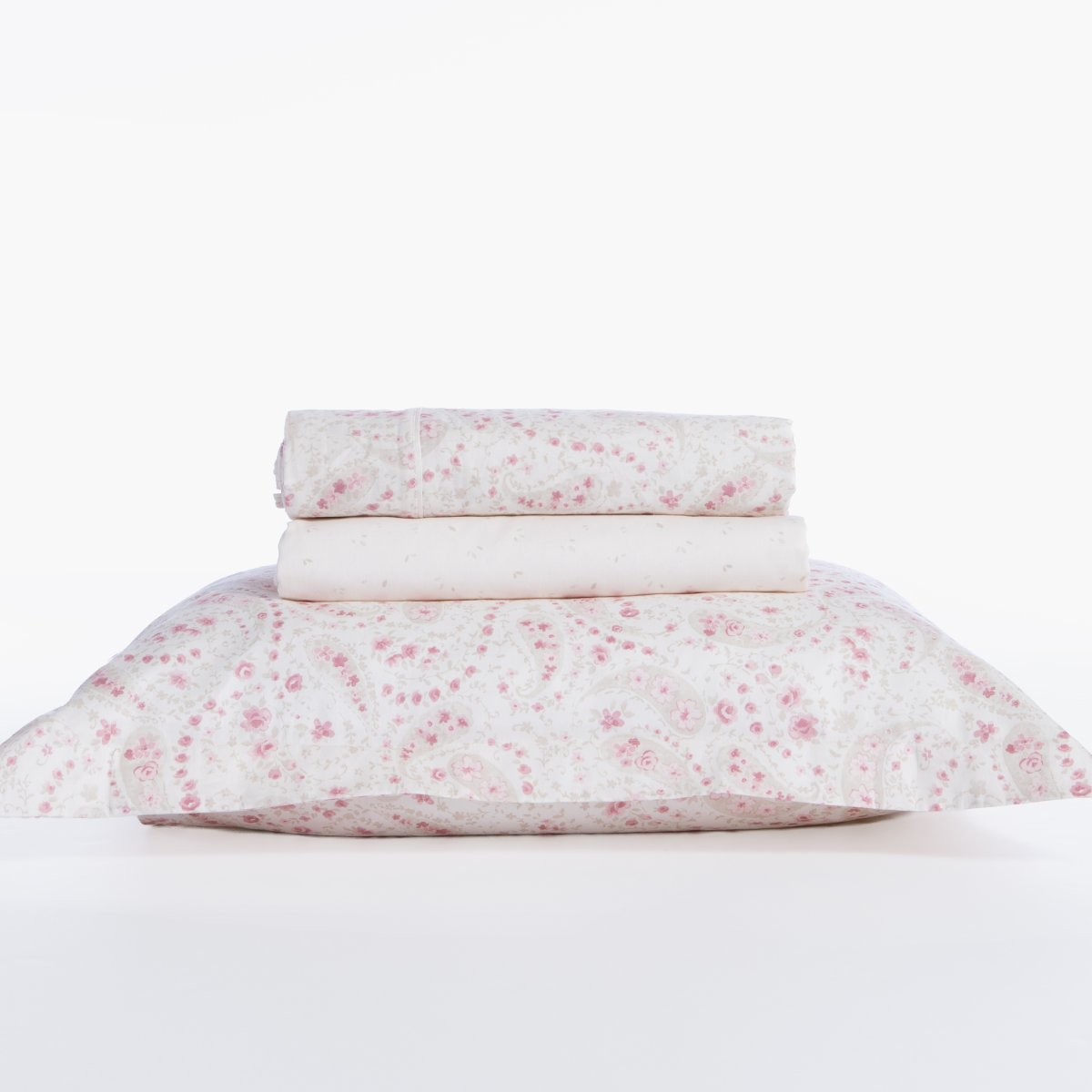 Σεντόνια Υπέρδιπλα (Σετ) Nef-Nef Homeware Premium Mirelle Ecru - Pink
