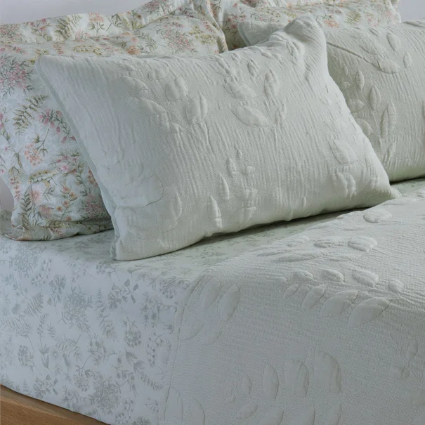 Ζεύγος Μαξιλαροθήκες Καπιτονέ (52x72) Nef-Nef Homeware Premium Emily Mint