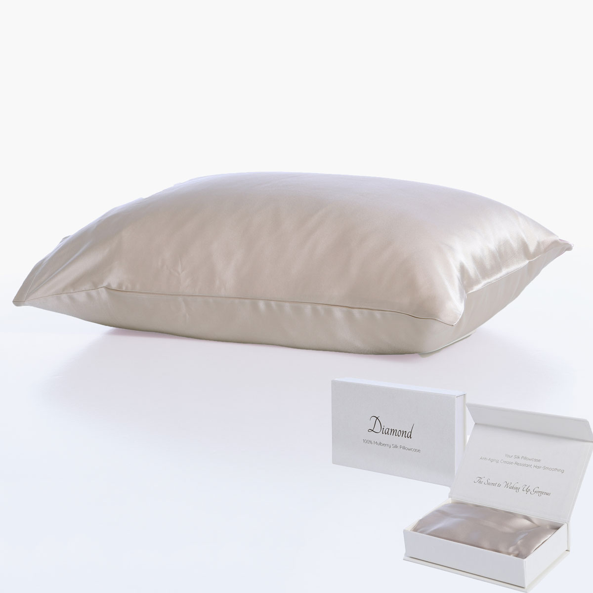 Μεταξωτή Μαξιλαροθήκη (50x70) Nef-Nef Homeware Casual Diamond L.Coffee