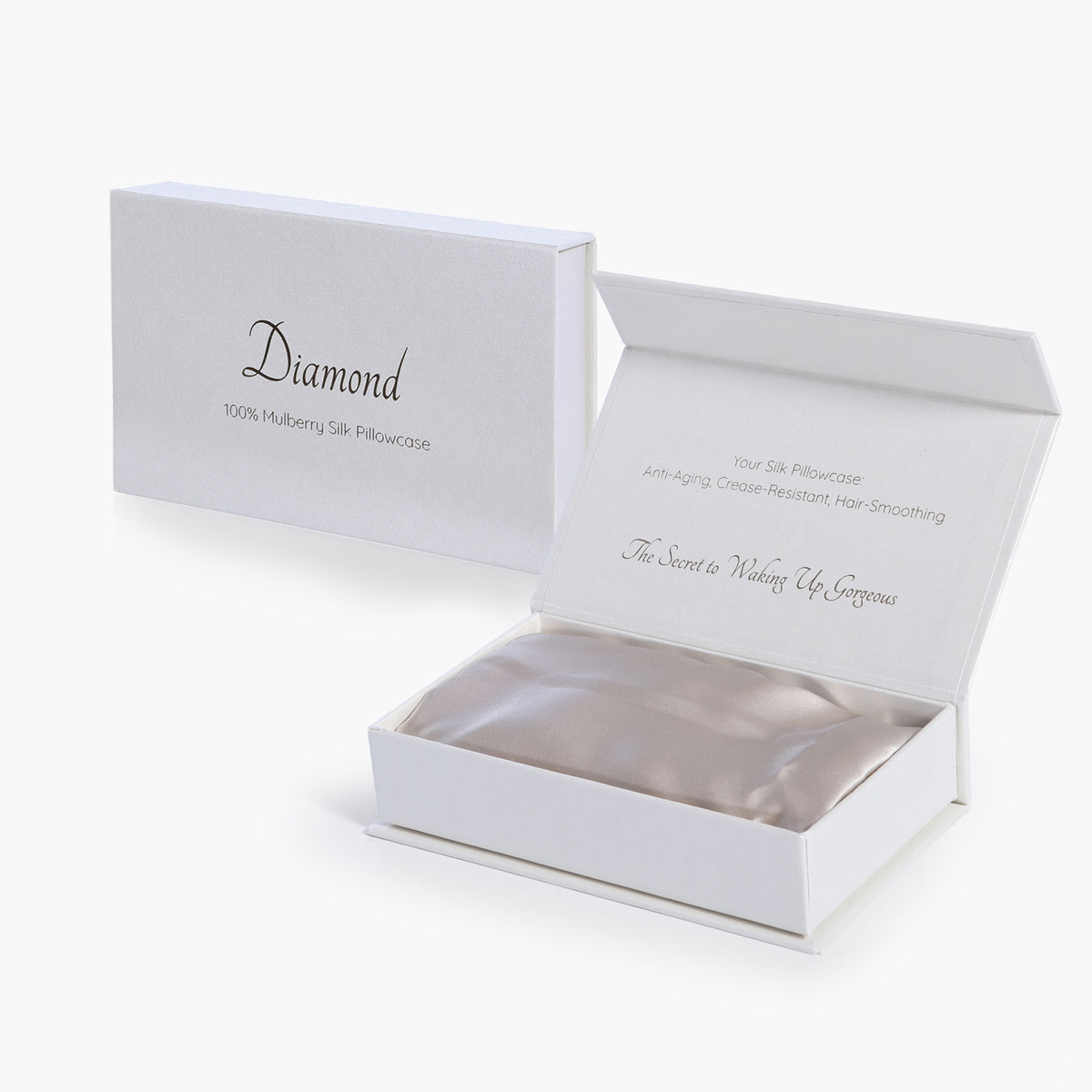 Μεταξωτή Μαξιλαροθήκη (50X70) Nef-Nef Homeware Casual Diamond L Coffee Λευκά Είδη Κρεβατοκάμαρας Μαξιλαροθήκες Ύπνου Nef - Spitishop