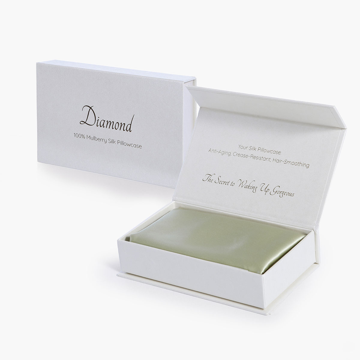 Μεταξωτή Μαξιλαροθήκη (50X70) Nef-Nef Homeware Casual Diamond Champagne Green Λευκά Είδη Κρεβατοκάμαρας Μαξιλαροθήκες Ύπνου Nef - Spitishop
