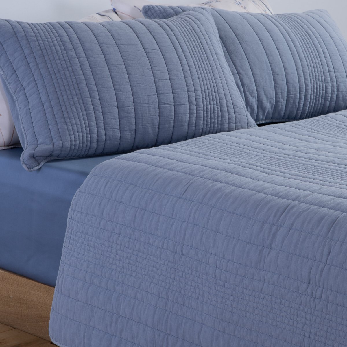 Ζεύγος Μαξιλαροθήκες Καπιτονέ (52x72) Nef-Nef Homeware Elements Ecstatic Blue