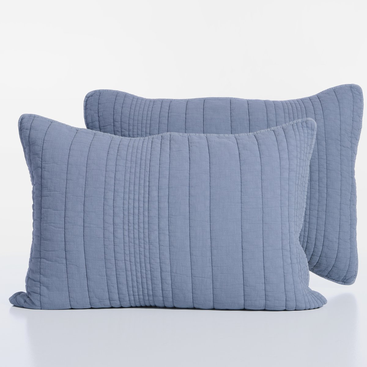 Ζεύγος Μαξιλαροθήκες Καπιτονέ (52X72) Nef-Nef Homeware Elements Ecstatic Blue Λευκά Είδη Κρεβατοκάμαρας Ύπνου Σετ Spitishop