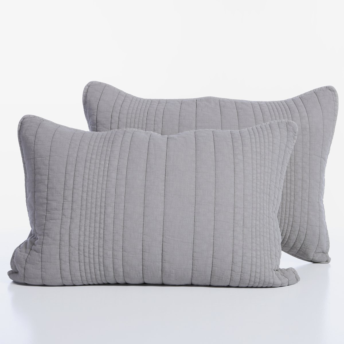 Ζεύγος Μαξιλαροθήκες Καπιτονέ (52X72) Nef-Nef Homeware Elements Ecstatic Grey Λευκά Είδη Κρεβατοκάμαρας Ύπνου Σετ Spitishop