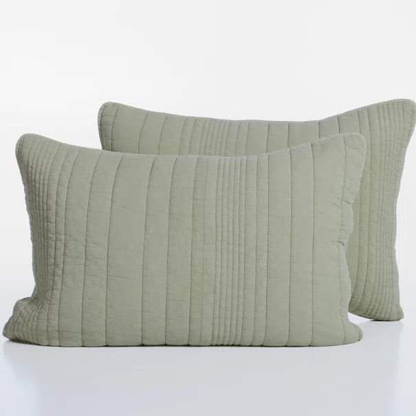 Ζεύγος Μαξιλαροθήκες Καπιτονέ (52x72) Nef-Nef Homeware Elements Ecstatic Green