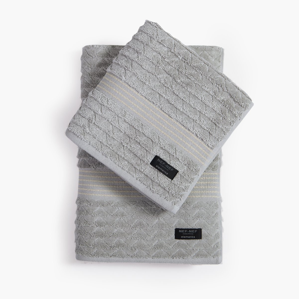Πετσέτα Προσώπου (50X100) Nef-Nef Homeware Elements Elgyn Silver 600Gsm Λευκά Είδη Μπάνιου Πετσέτες Spitishop