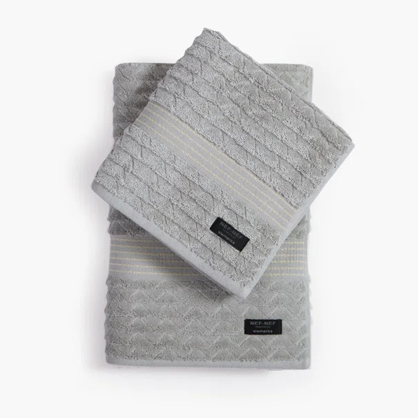 Πετσέτα Προσώπου (50x100) Nef-Nef Homeware Elements Elgyn Silver 600gsm