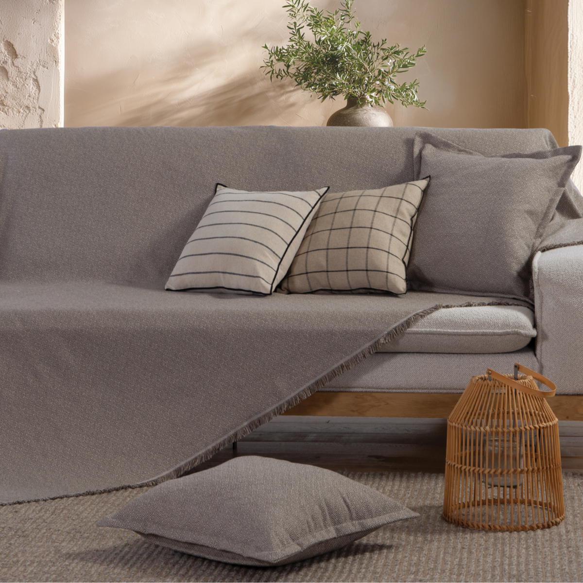 Ριχτάρι Καναπέ Τριθέσιου (170x300) Nef-Nef Homeware Loen Grey