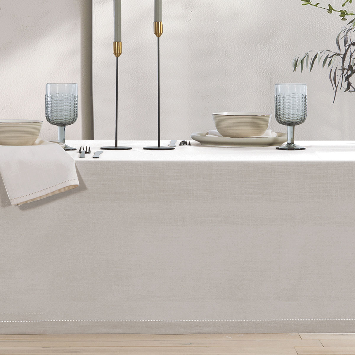 Τραπεζομάντηλο Ροτόντα (Φ180) Nef-Nef Homeware Steady Ecru