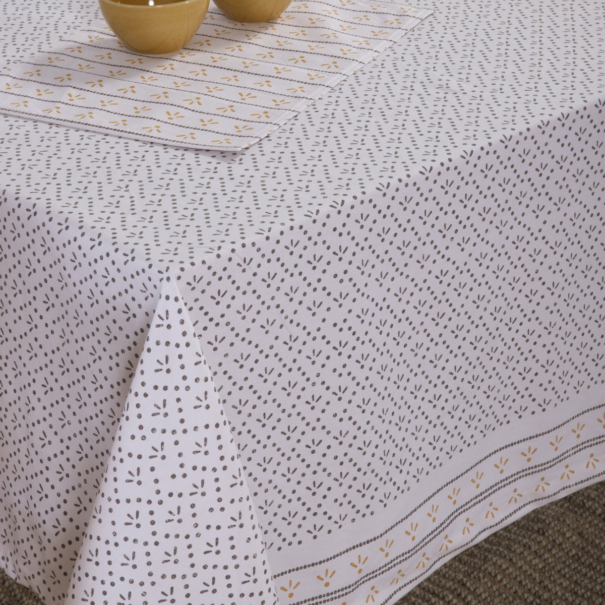 Τραπεζομάντηλο (140X180) Nef-Nef Homeware Ishmar Ecru - Black Λευκά Είδη Κουζίνας & Τραπεζαρίας Τραπεζομάντηλα Διακόσμησης Spitishop