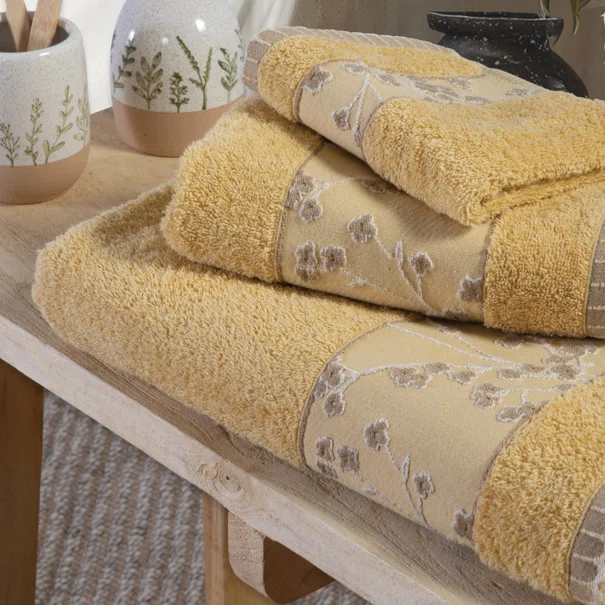 Πετσέτα Σώματος (70x140) Nef-Nef Homeware Floriva Yellow 500gsm
