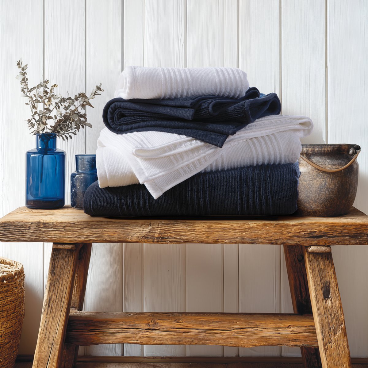 Πετσέτες Μπάνιου (Σετ 2Τμχ) Nef-Nef Homeware Boat White 650Gsm Λευκά Είδη Σετ Spitishop