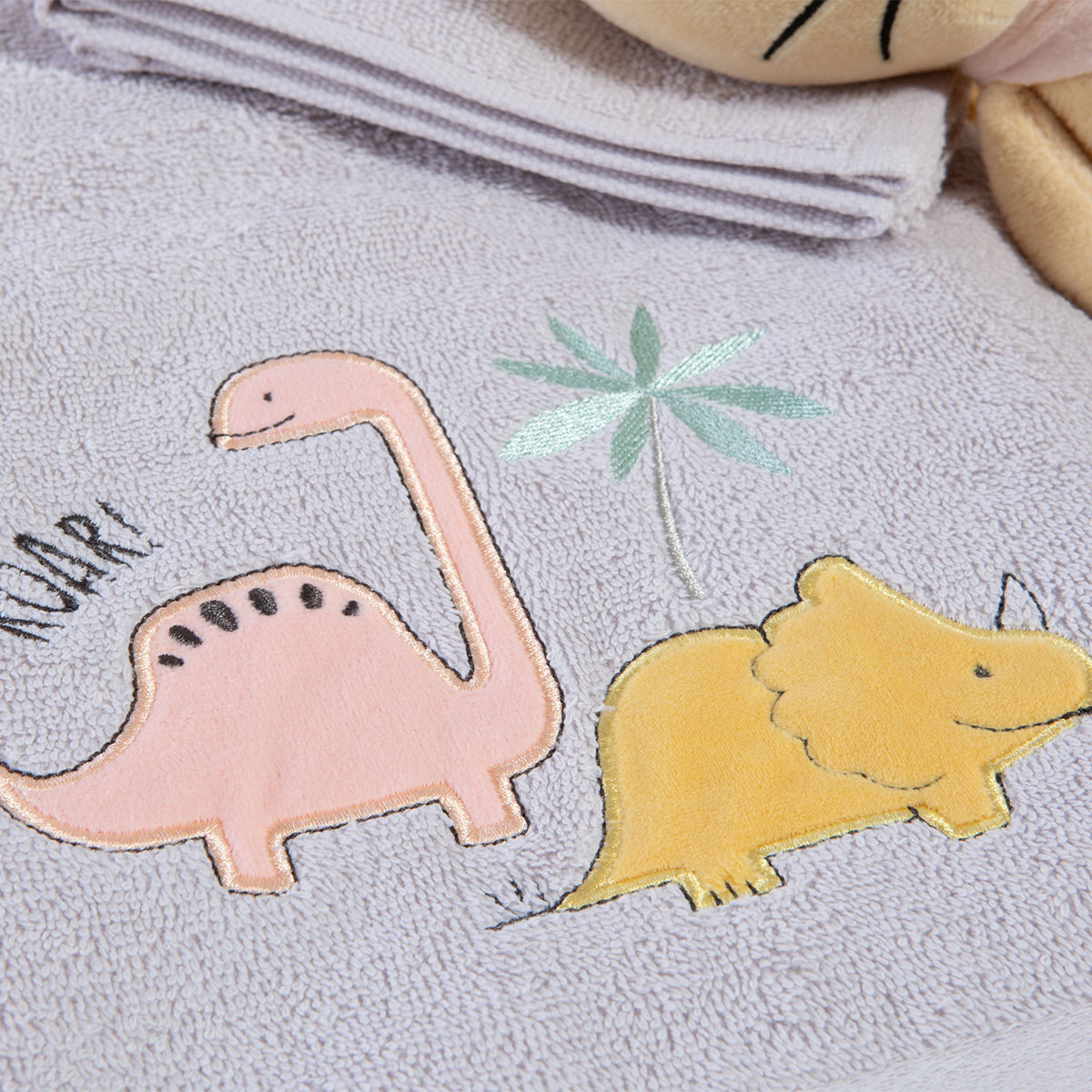 Παιδικές Πετσέτες (Σετ 2Τμχ) Nef-Nef Homeware Dinosaur Art 420Gsm Βρεφικά Προίκα Μωρού - Βρεφικές Spitishop
