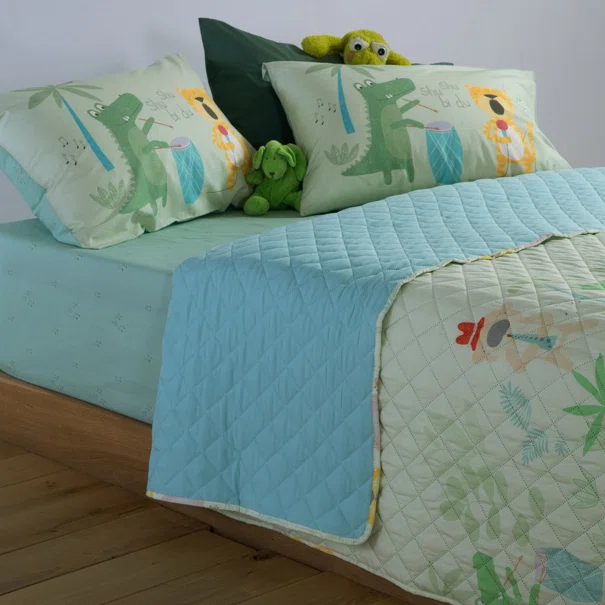 Κουβερλί Ημίδιπλο (180x240) 2 Όψεων Nef-Nef Homeware Jungle Music
