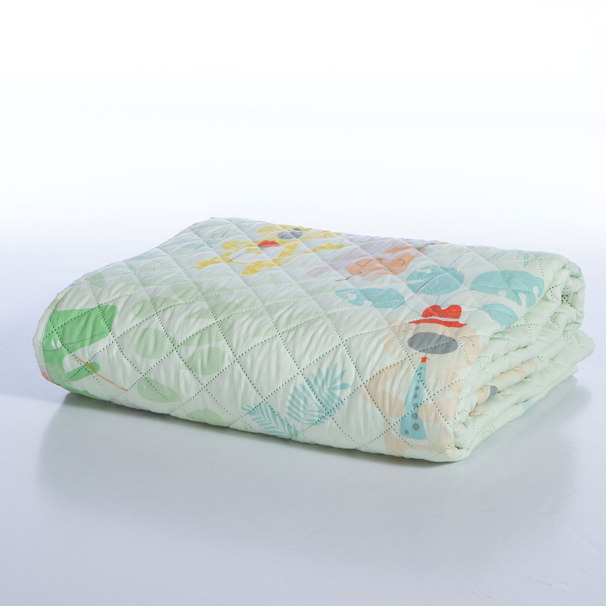 Κουβερλί Ημίδιπλο (180X240) 2 Όψεων Nef-Nef Homeware Jungle Music Παιδικά Λευκά Είδη 'Υπνου για Αγόρια Spitishop