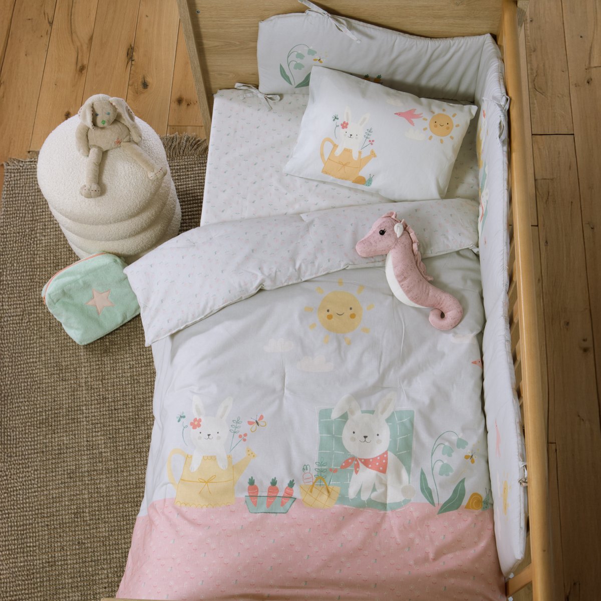 Κουβερλί Κούνιας (110x140) 2 Όψεων Nef-Nef Homeware Baby Pic Nic Together