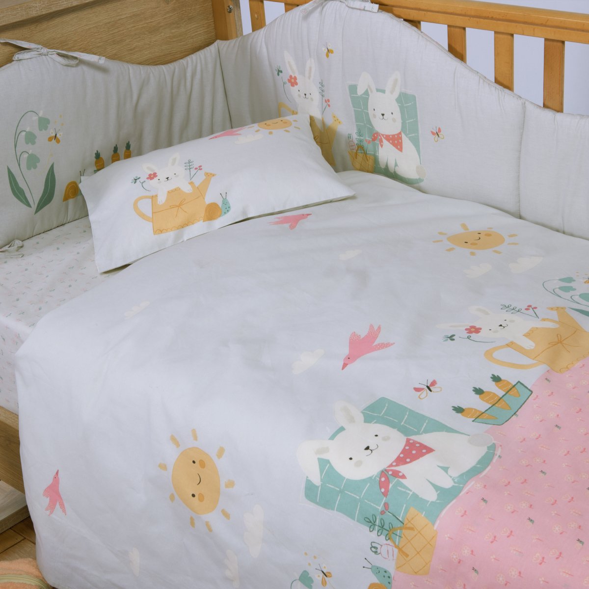 Πάντα Κούνιας (187X40) 2 Όψεων Nef-Nef Homeware Baby Pic Nic Together Βρεφικά Προίκα Μωρού Πάντες Βρεφικές Spitishop