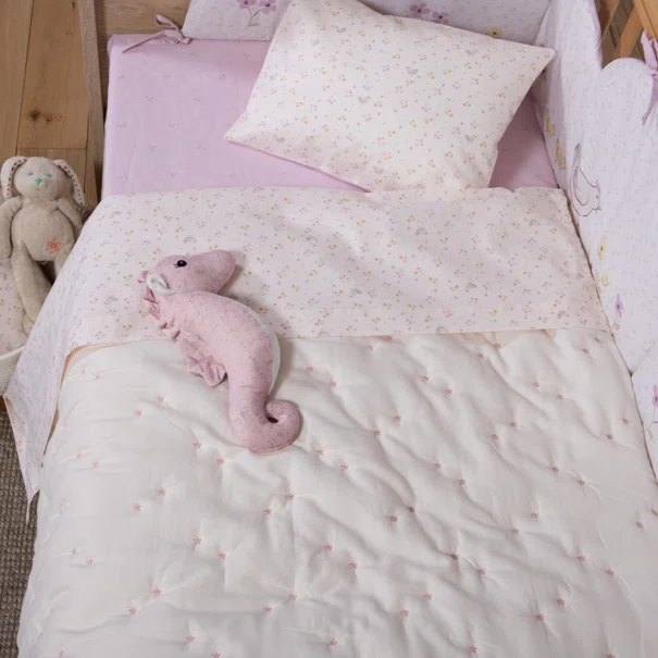 Κουβερλί Λίκνου (80x110) Nef-Nef Homeware Special Flower