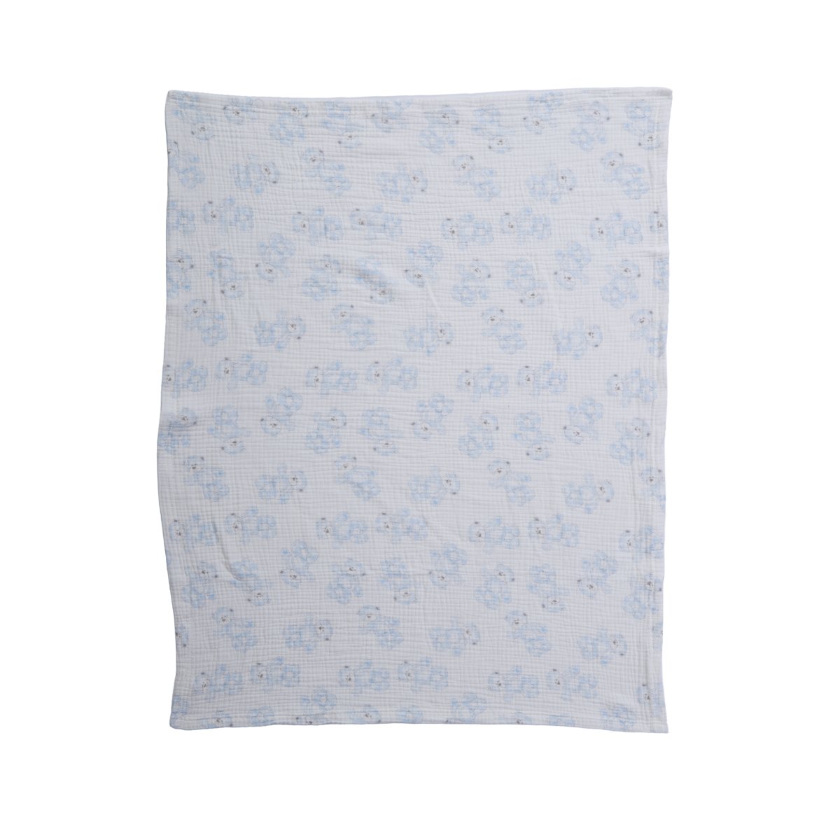 Κουβέρτα Πικέ Αγκαλιάς (75X100) + Λούτρινο Nef-Nef Homeware Teddy L Blue Βρεφικά Προίκα Μωρού Κουβέρτες Βρεφικές Nef - Spitishop