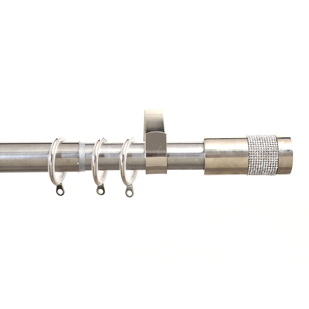 Κουρτινόξυλο Φ28mm Μονό Επεκτεινόμενο 140-240cm Με Άκρα Grace Chrome 998151