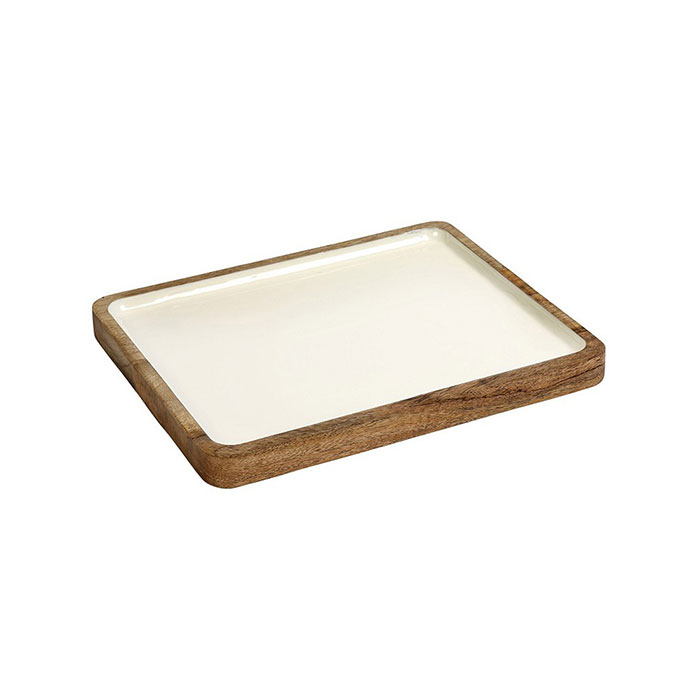 Δίσκος Διακόσμησης (32.5x26.5x3) Espiel Μάνγκο Λευκό AKB104
