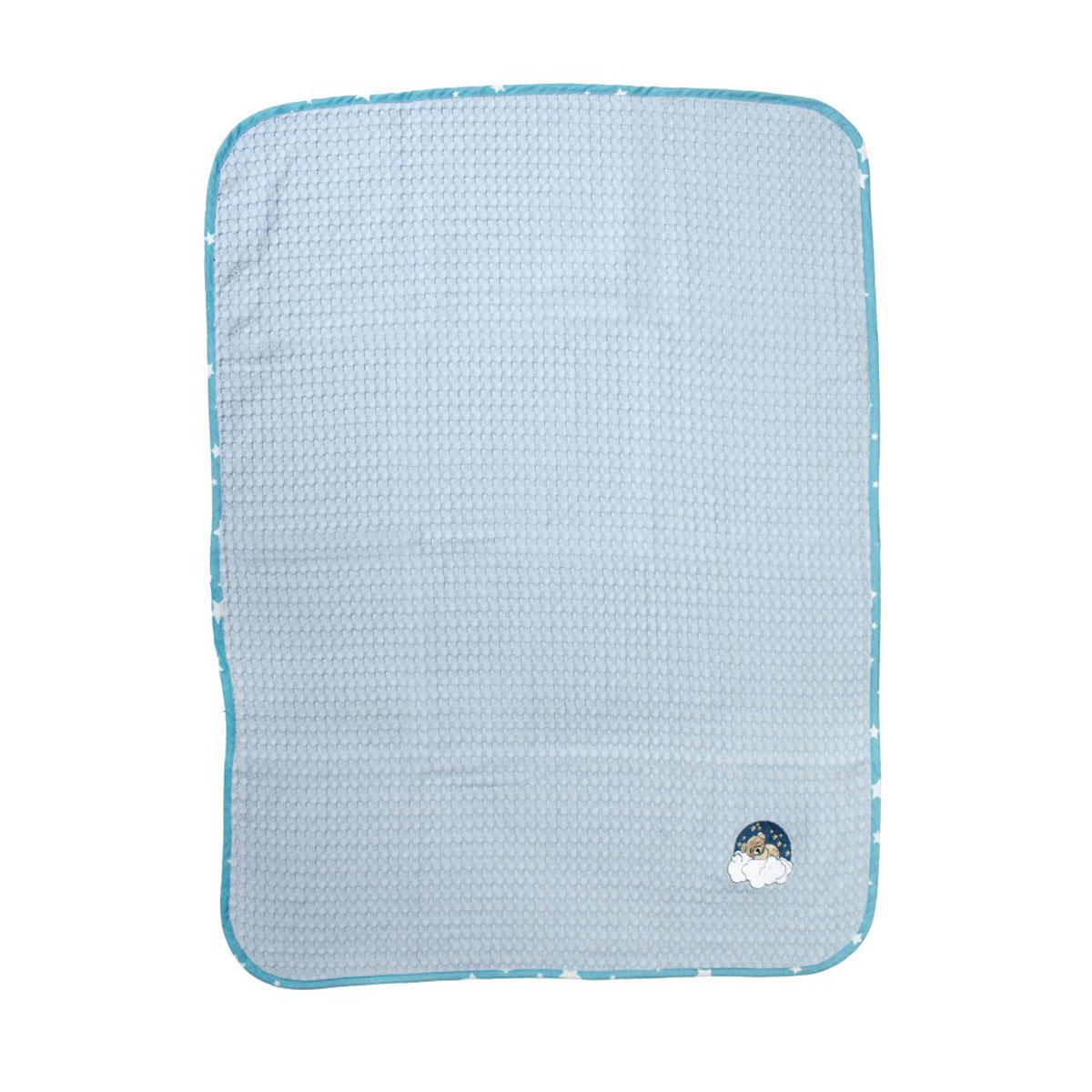 Κουβέρτα Πικέ Κούνιας (100x160) Dimcol Cloudy Bear 175 Sky Blue
