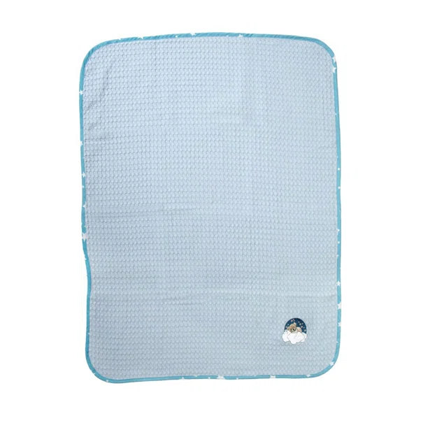 Κουβέρτα Πικέ Κούνιας (100x160) Dimcol Cloudy Bear 175 Sky Blue
