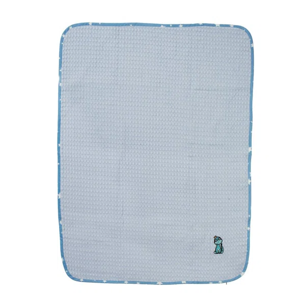 Κουβέρτα Πικέ Κούνιας (100x160) Dimcol Dinosaur 179 Sky Blue