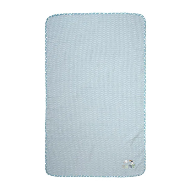 Κουβέρτα Πικέ Κούνιας (100x160) Dimcol Stork 191 Sky Blue