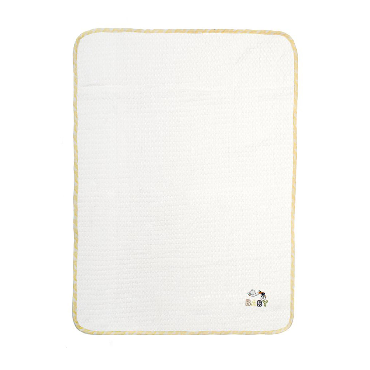 Κουβέρτα Πικέ Κούνιας (100x160) Dimcol 193 White-Yellow