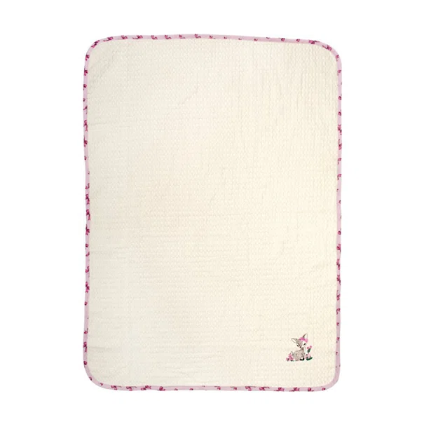 Κουβέρτα Πικέ Κούνιας (100x160) Dimcol Deer 198 Ecru-Pink
