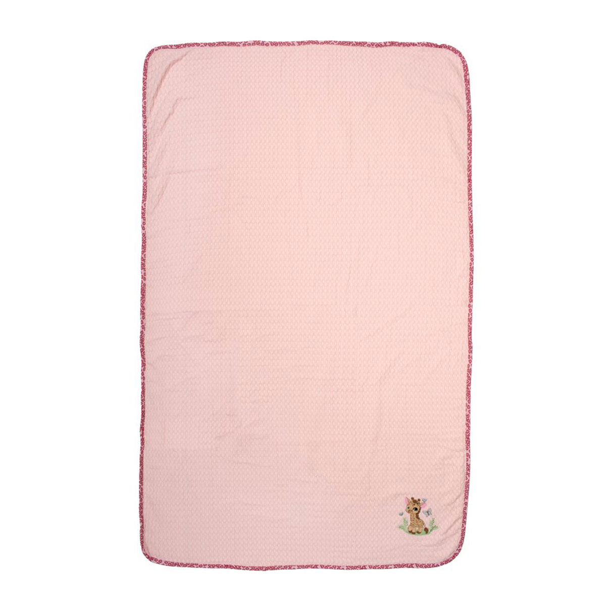 Κουβέρτα Πικέ Αγκαλιάς (80x110) Dimcol Giraffe 171 Pink