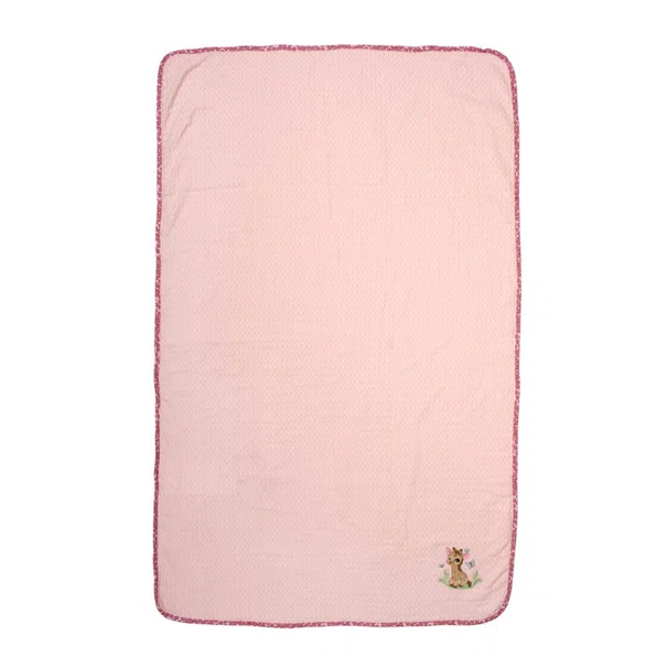 Κουβέρτα Πικέ Αγκαλιάς (80x110) Dimcol Giraffe 171 Pink