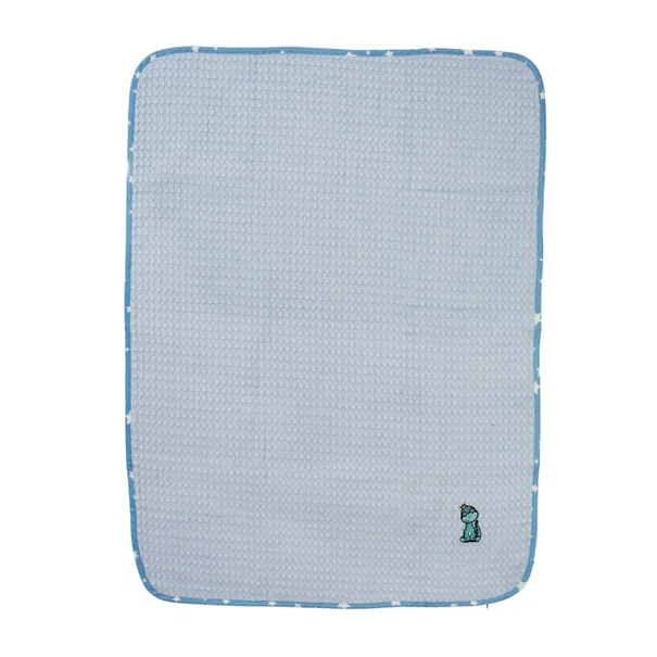 Κουβέρτα Πικέ Αγκαλιάς (80x110) Dimcol Dinosaur 179 Sky Blue