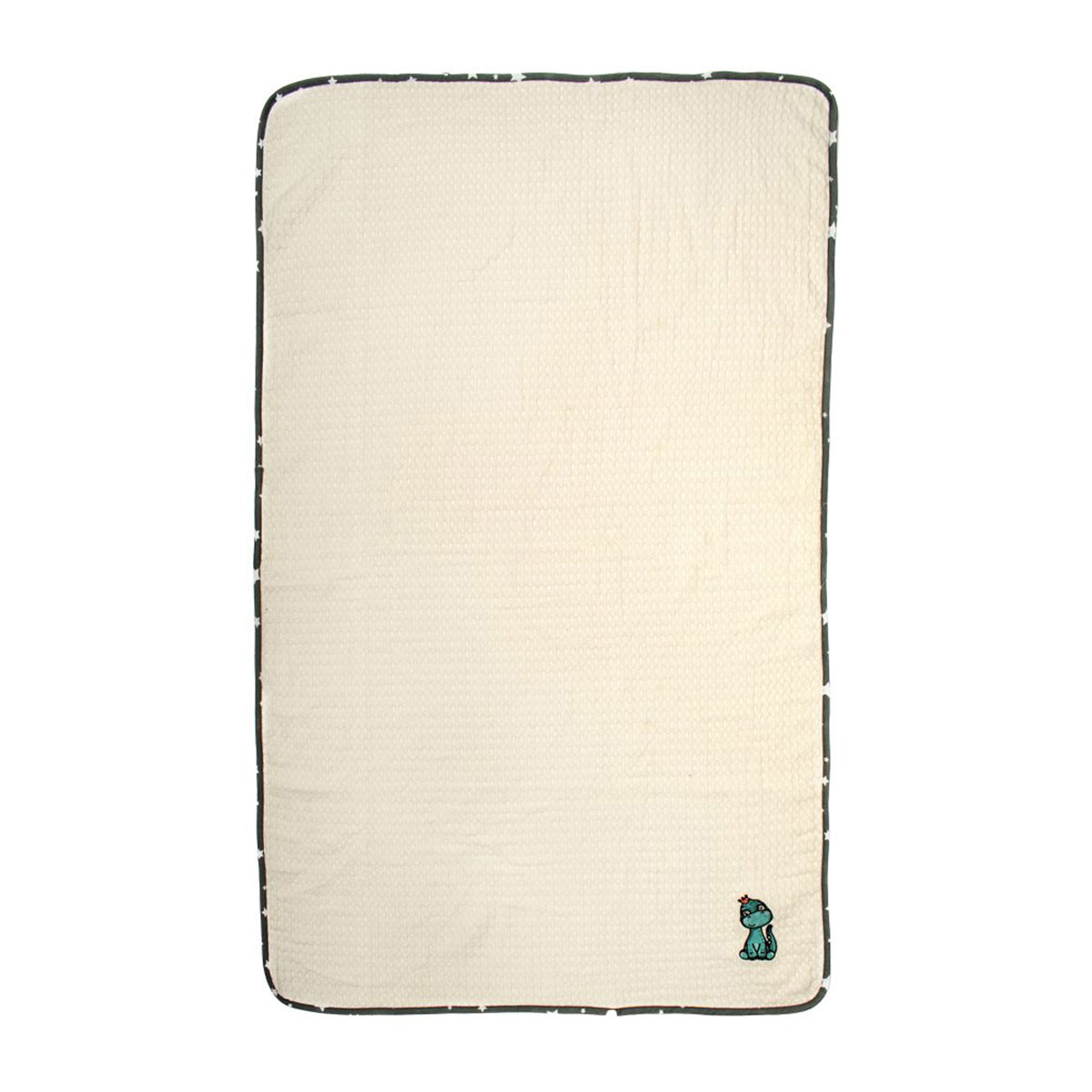 Κουβέρτα Πικέ Αγκαλιάς (80x110) Dimcol Dinosaur 181 Ecru-Grey
