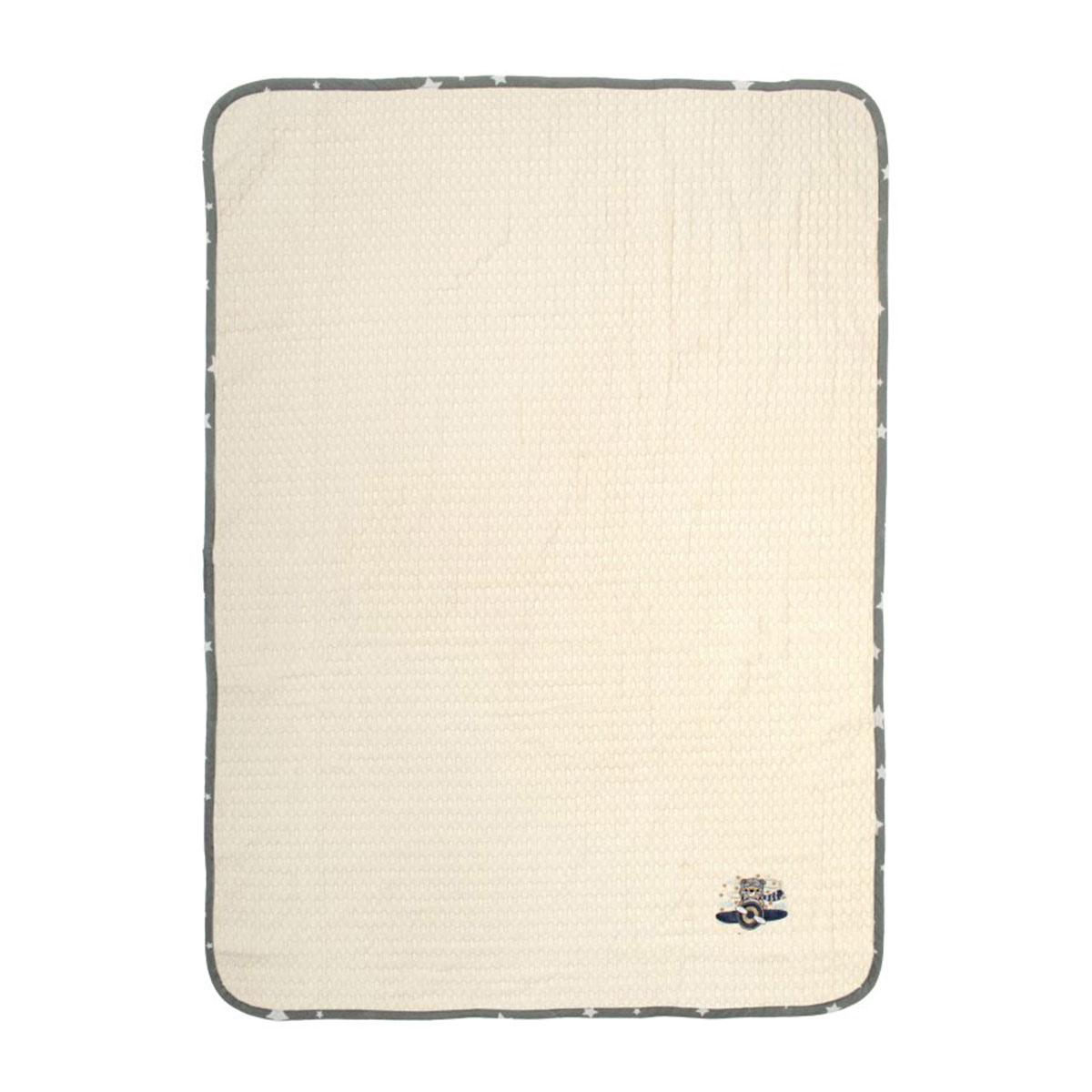 Κουβέρτα Πικέ Αγκαλιάς (80x110) Dimcol Aviator 185 Ecru-Grey