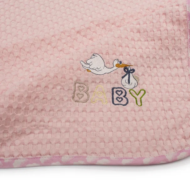 Κουβέρτα Πικέ Αγκαλιάς (80x110) Dimcol Stork 192 Pink