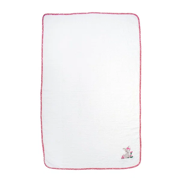 Κουβέρτα Πικέ Αγκαλιάς (80x110) Dimcol Deer 197 White-Pink