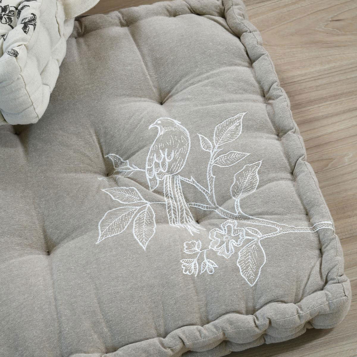 Μαξιλάρα Δαπέδου (45x45x10) S-F Clarine Beige C5D445002