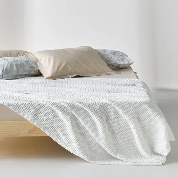 Κουβέρτα Πικέ Μονή (160x240) Kentia Loft Cecilia 00 White