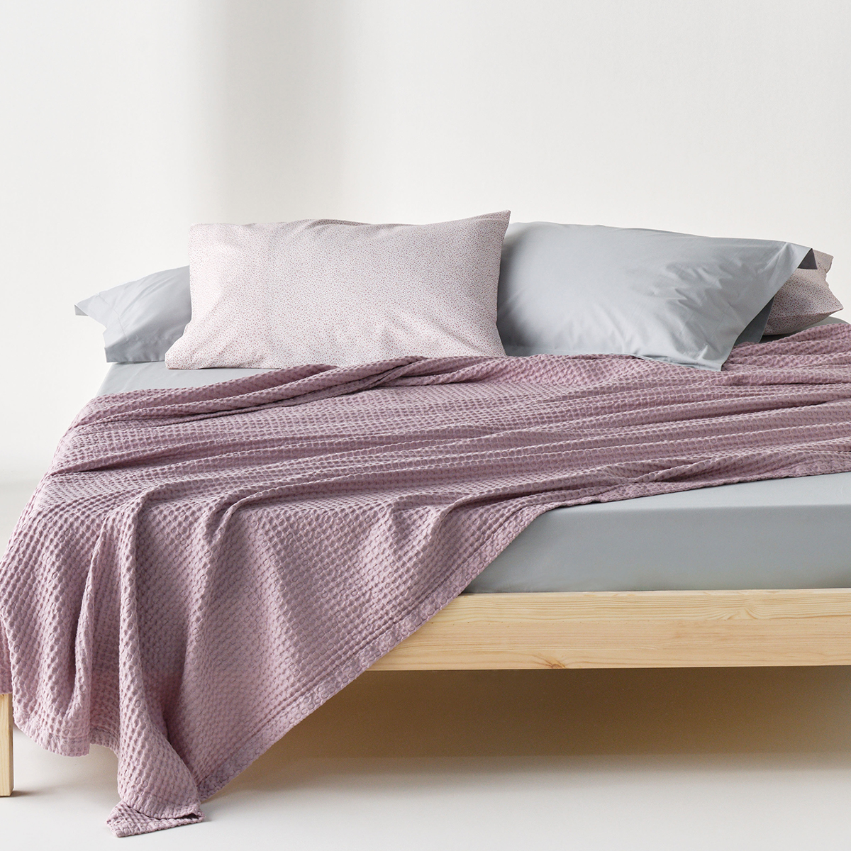 Κουβέρτα Πικέ Υπέρδιπλη (220x240) Kentia Loft Cecilia 35 Old Rose