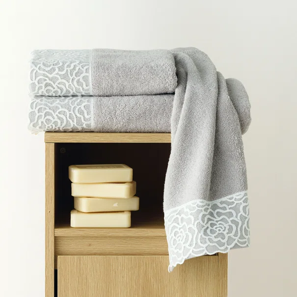 Πετσέτες Μπάνιου (Σετ 3τμχ) Kentia Stylish Starlight 22 Grey 450gsm