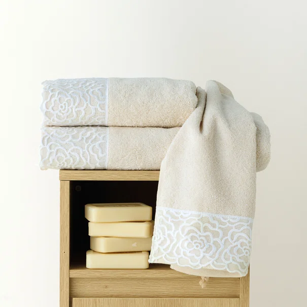Πετσέτες Μπάνιου (Σετ 3τμχ) Kentia Stylish Starlight 26 Beige 450gsm