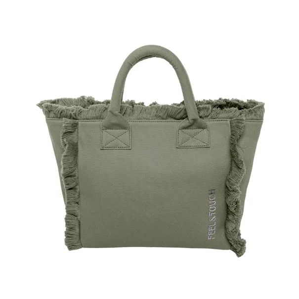 Τσάντα Θαλάσσης (26x16x24) Feel & Touch Caribbean Khaki