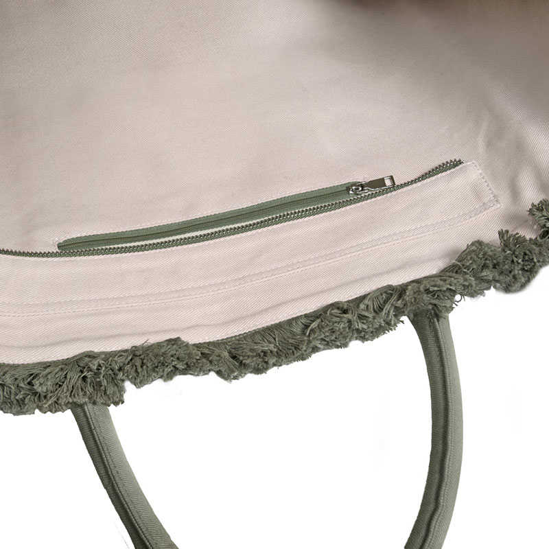Τσάντα Θαλάσσης (26X16X24) Feel Touch Caribbean Khaki Τσάντες Υφασμάτινες Spitishop