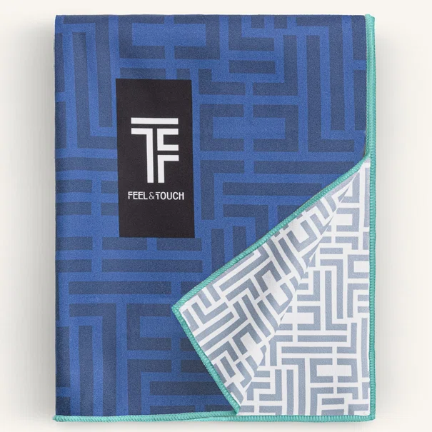 Πετσέτα Θαλάσσης Microfiber 2 Όψεων + Νεσεσέρ Παραλίας (2τμχ) Feel & Touch Motivo 01