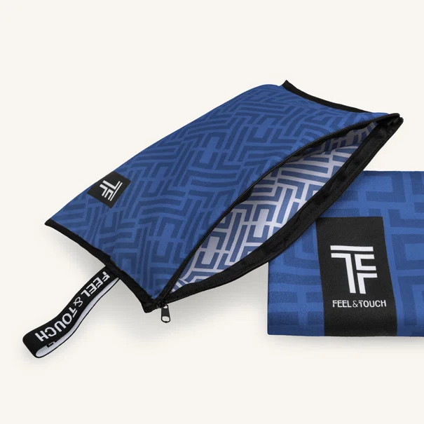 Πετσέτα Θαλάσσης Microfiber 2 Όψεων + Νεσεσέρ Παραλίας (2τμχ) Feel & Touch Motivo 01