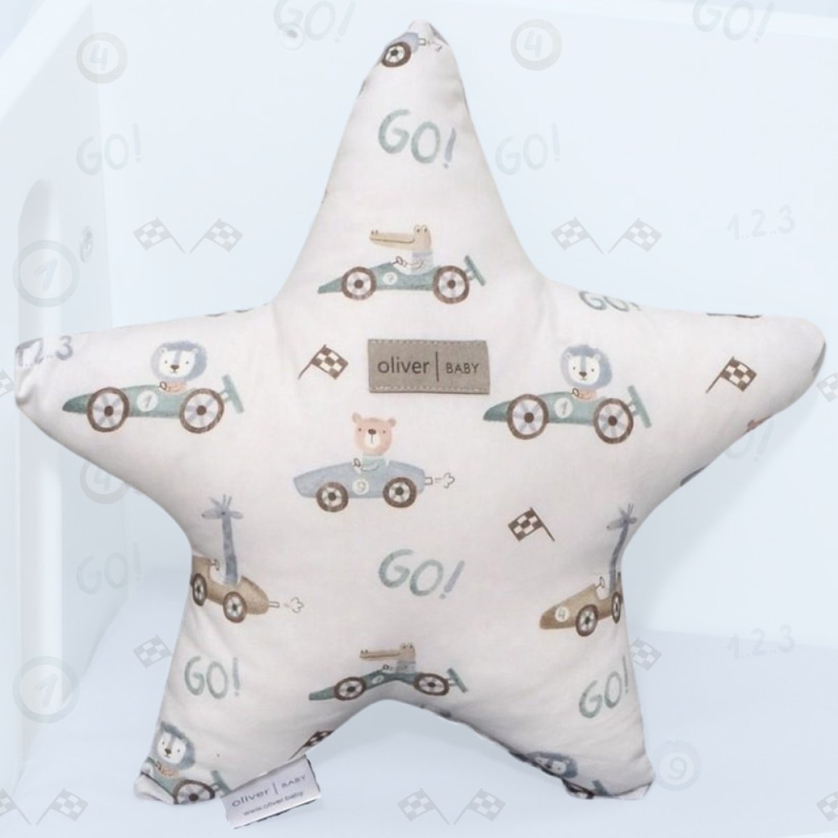 Διακοσμητικό Μαξιλάρι (37x37) Baby Oliver Αστέρι Design 421